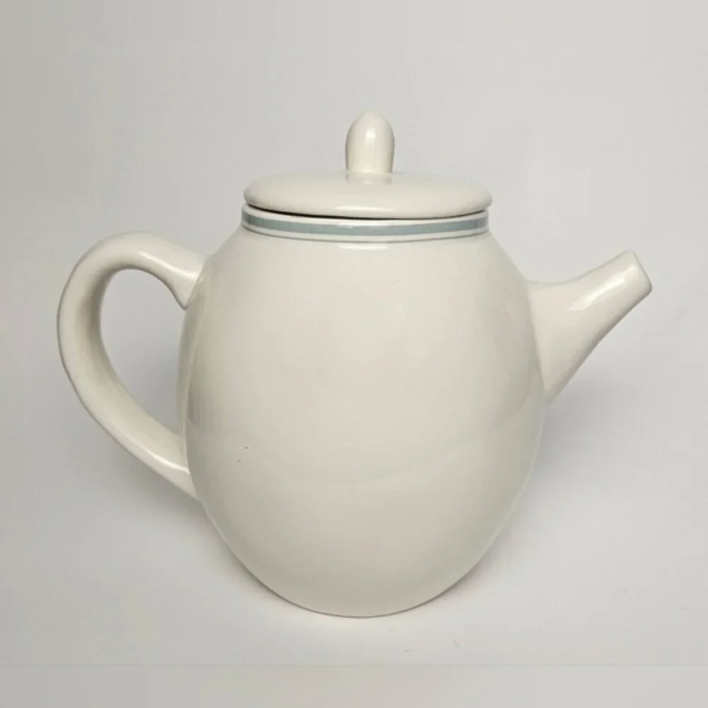 Rae Dunn By Magenta Light Blue Stripe Teapot